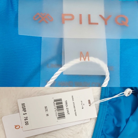 PilyQ Tropics Stitched Tab Teeny Bottom blue medium - Picture 4 of 7